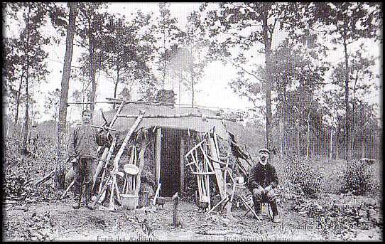 Bucherons et leur hutte